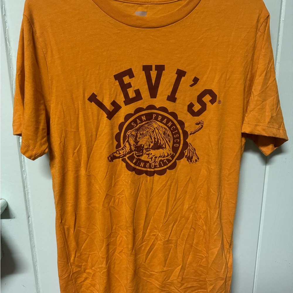 Levi's Orange Short Sleeve Tee Casual Cotton